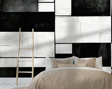 Schwarz-weißes Art-Deco-Muster #IV von Whale & Sons