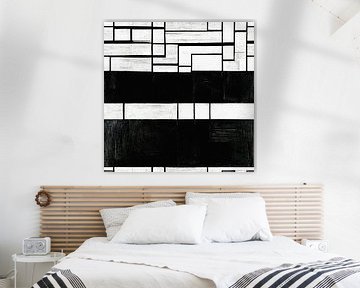 Art deco black and white pattern #V by Whale & Sons