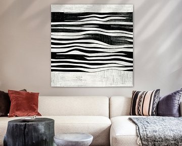 Art deco black and white pattern #VI by Whale & Sons