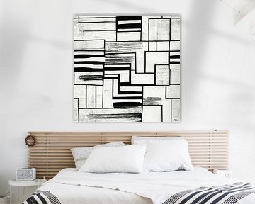 Art deco black and white pattern #VII by Whale & Sons
