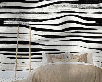 Art deco Schwarz-Weiß-Muster #VIII von Whale & Sons
