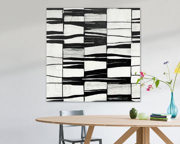 Art deco black and white pattern #IX by Whale & Sons