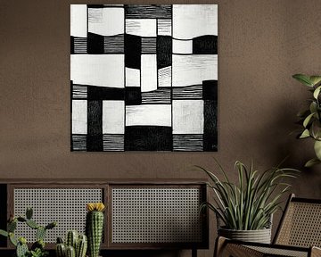 Art deco black and white pattern #X by Whale & Sons