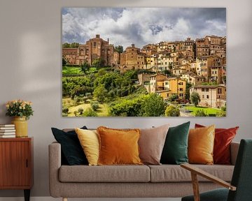 View of the old town of Siena in Italy