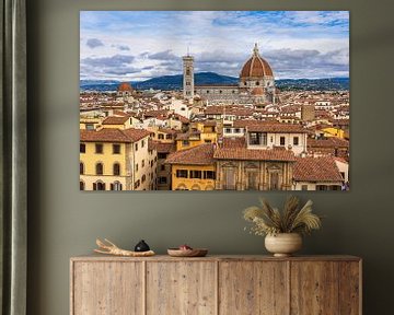 Vue sur la vieille ville de Florence en Italie sur Rico Ködder