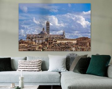 View over the old town of Siena in Italy