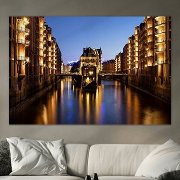 Die Speicherstadt bei Nacht