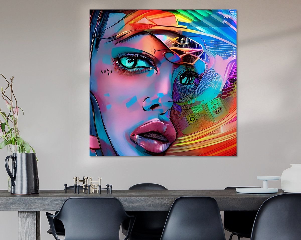 Voorbeeld van het werk in een kamer