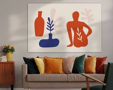 Collage moderne et branché avec des formes géométriques et organiques dans des couleurs joliment ass sur Studio Allee