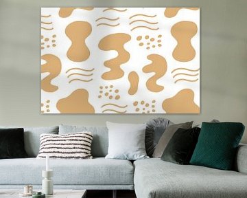 Pattern of abstract shapes in a brown/yellow color. Also very nice as wallpaper. by Studio Allee