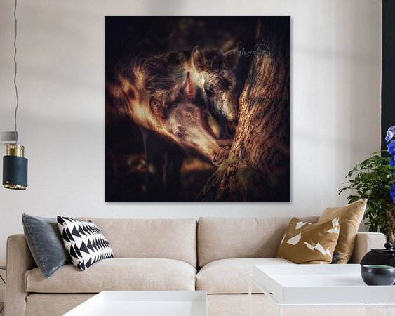 Voorbeeld van het werk in een kamer