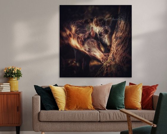 Voorbeeld van het werk in een kamer