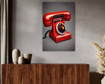 Een rode telefoon van renato daub