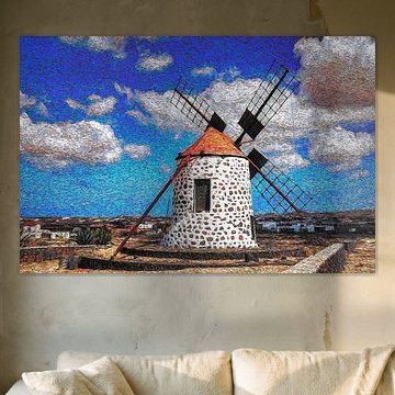 Molino de Lajares (Fuerteventura) | Van-Gogh-Stil