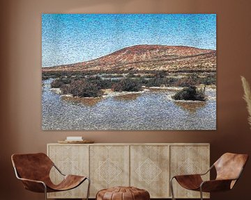 Laguna de Sotavento (Fuerteventura) | Style Van Gogh sur Peter Balan