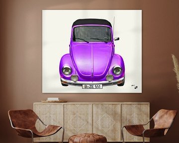 VW Beetle Convertible in Pink by aRi F. Huber