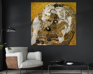 De Maagd, Gustav Klimt - Gold edition van Digital Art Studio