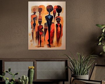 Abstracte Afrikaanse gedaantes van Bert Nijholt