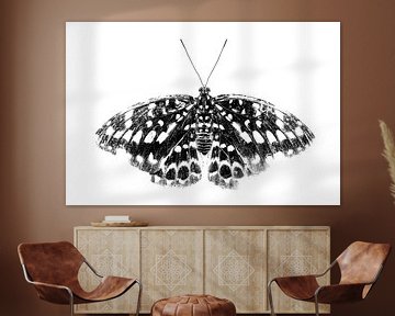 Zwart-wit vlinder in Fine Art stijl van Femke Ketelaar