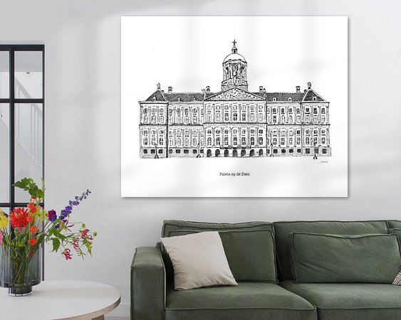 Voorbeeld van het werk in een kamer