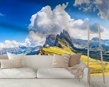 Seceda of the Geisler Group in the Dolomites by Dieter Meyrl