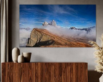 Seceda of the Geisler Group in the Dolomites by Dieter Meyrl