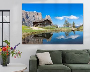 Mountain hut on the Alpe di Siusi in the Dolomites