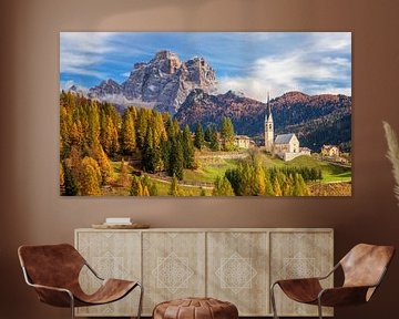 Herbst in Colle Santa Lucia und Selva di Cadore, Dolomiten von Dieter Meyrl