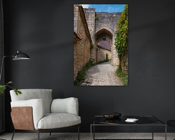 das Dorf Beynac et Cazenac, ein altes mittelalterliches Dorf im Departement Dordogne mit alten Häuse