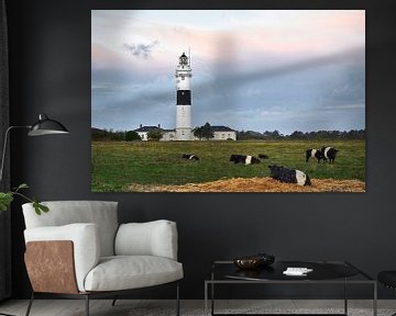 Kampen Sylt lighthouse with cows by Bodo Balzer