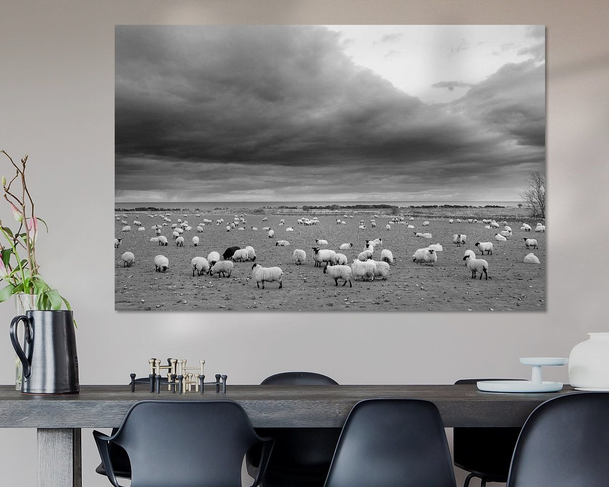 Voorbeeld van het werk in een kamer