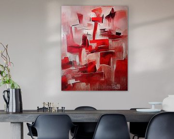 Rood abstract van Bert Nijholt