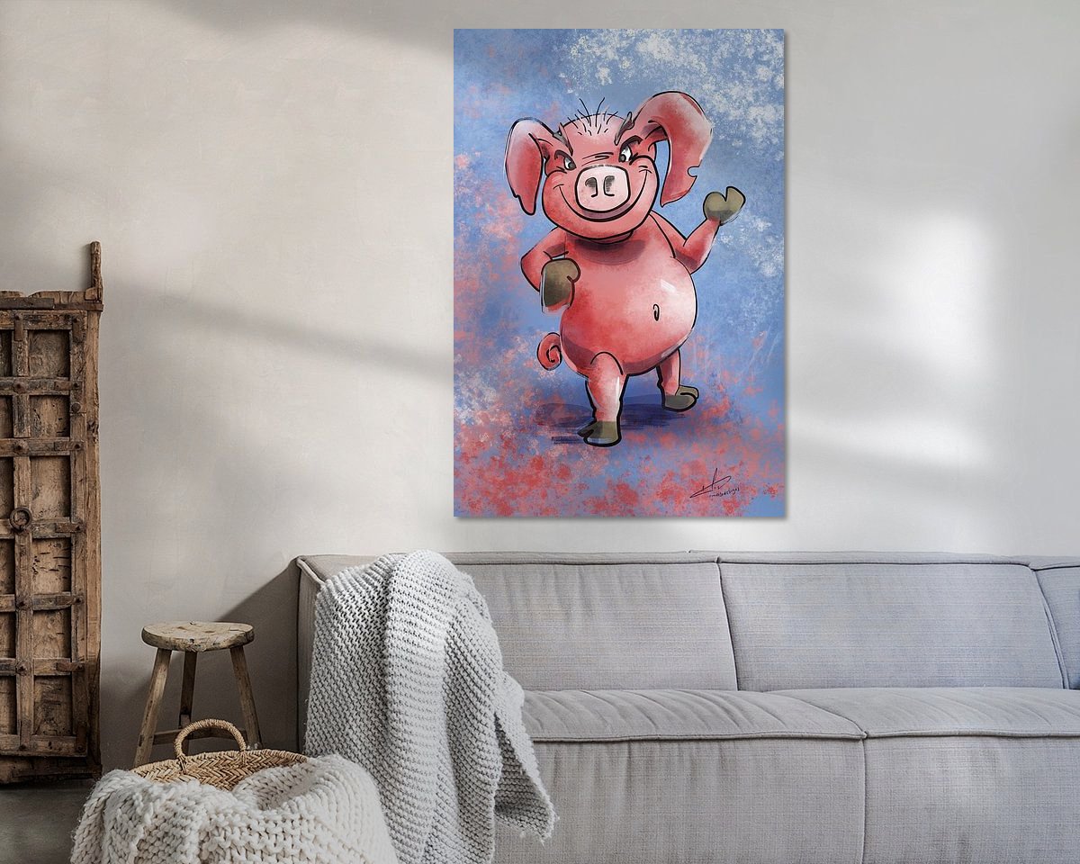 Voorbeeld van het werk in een kamer