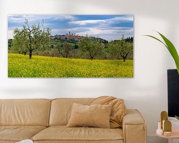 San Gimignano, Toscane, Italië, Europa van Walter G. Allgöwer