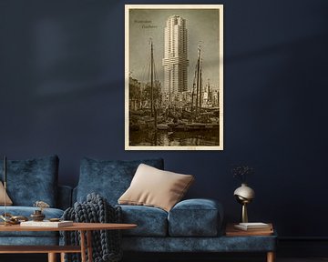 Oud ansicht Cooltoren, Rotterdam van Frans Blok