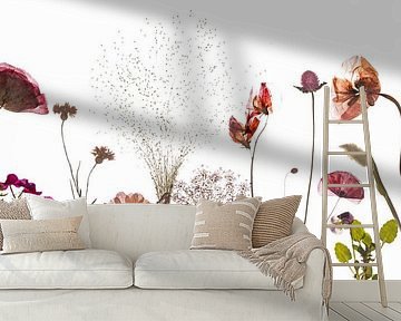 Field flowers dried red by Anjo Kan