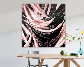 Feathers swirling in soft pastel shades - art print by Lily van Riemsdijk - Art Prints with Color