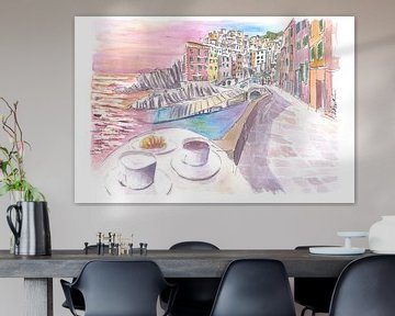 Riomaggiore Cinque Terre Ontspannende ochtend met brioche en koffie van Markus Bleichner