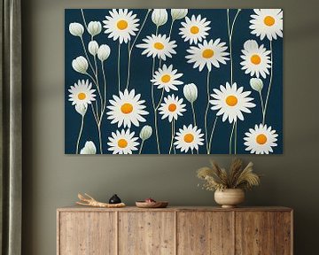 Kleurrijk bloemenpatroon in de stijl van Marimekko V van Whale & Sons