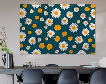 Colorful floral pattern in the style of Marimekko VI by Whale & Sons