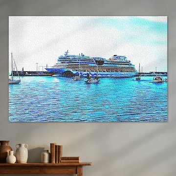 Kreuzfahrtschiff angedockt in Funchal Madeira