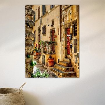 Um die Ecke in Cortona, Toskana