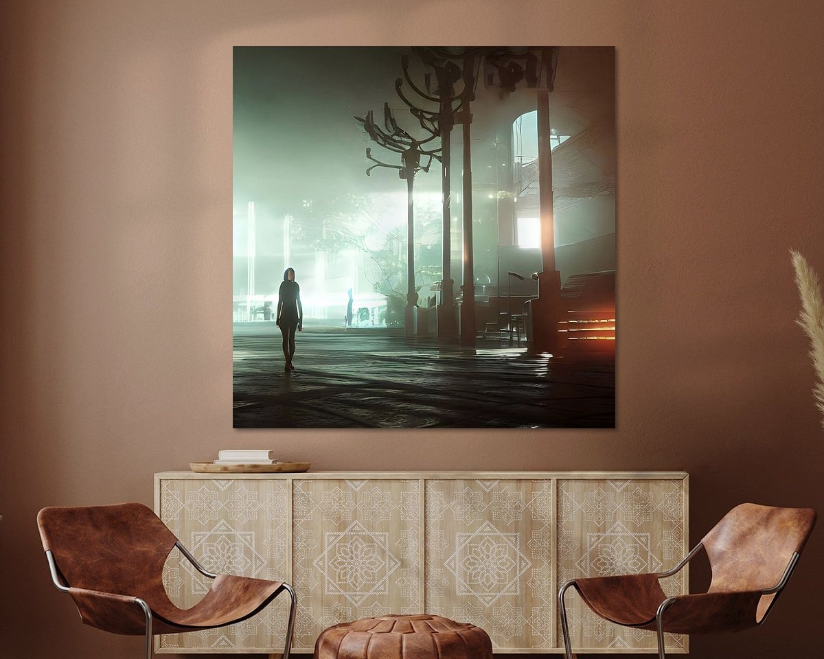 Voorbeeld van het werk in een kamer