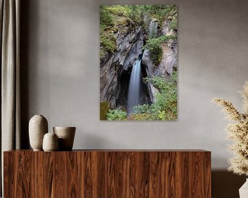 Chute d'eau dans le canyon Maligne sur Willemke de Bruin