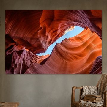 Vue à travers Antelope Canyon