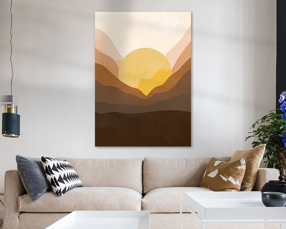 Voorbeeld van het werk in een kamer