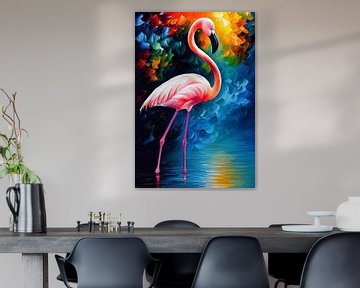 Kleurrijke Flamingo van Whale & Sons.