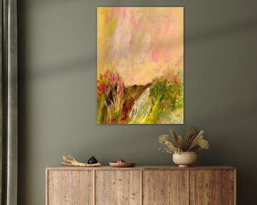 Kunstpastel 3 - Weidelandschap van Claudia Gründler
