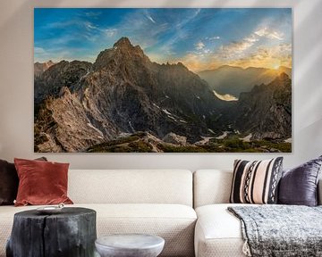 Blick auf Watzmann und Königsee bei Sonnenaufgang von Dieter Meyrl