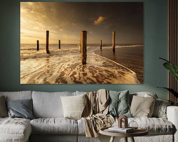 Palm village Petten in the sea during sunset by KB Design & Photography (Karen Brouwer)